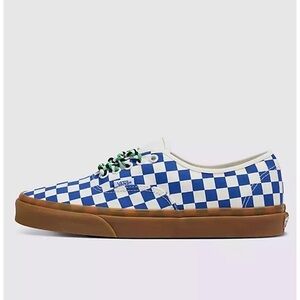 NEW Vans Authentic Checkerboard Blue/White Sneakers Men’s Size 6.5
